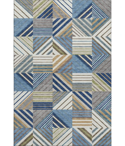 Addison Mayfield Blue AMF2399 - 8ft. Round Rug