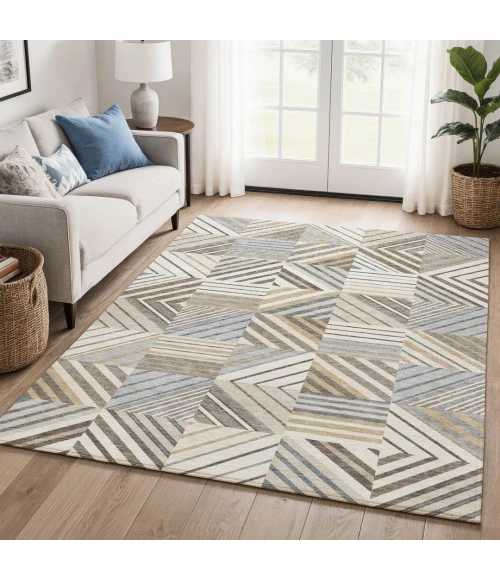 Addison Mayfield Ivory AMF2399 - 8ft. Round Rug