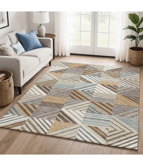 Addison Mayfield Brown AMF2399 - 8ft. Round Rug