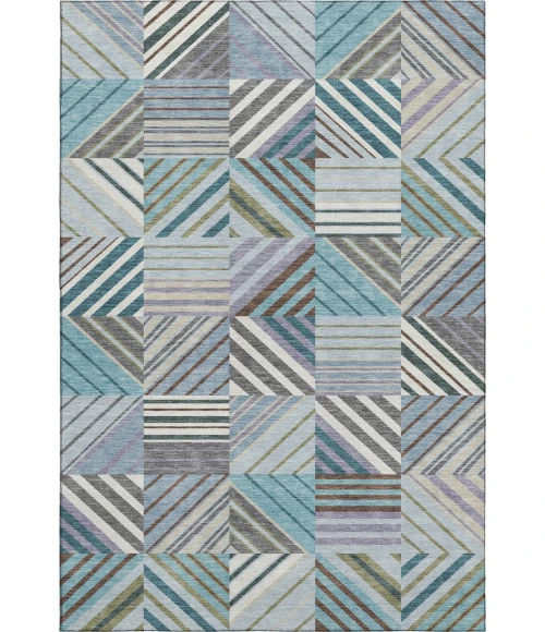 Addison Mayfield Teal AMF2399 - 8ft. Round Rug