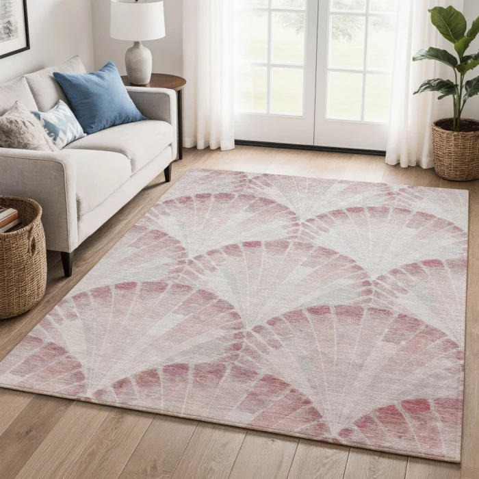 Addison Mayfield Pink AMF2401 - 8ft. Round Rug