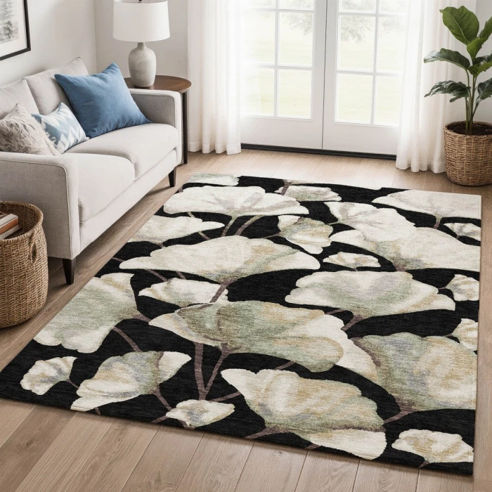 Addison Mayfield Black AMF2405 - 8ft. Round Rug