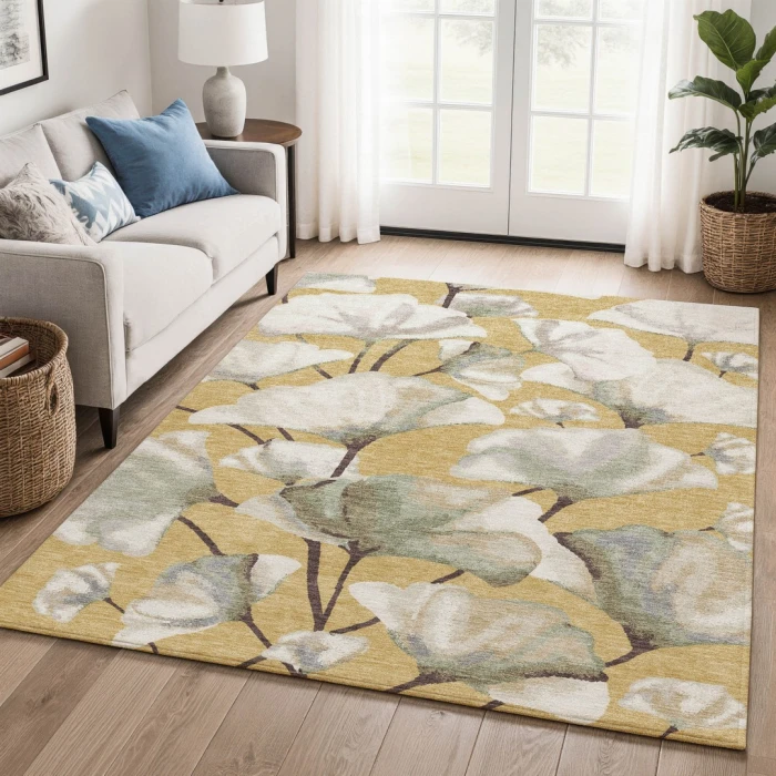 Addison Mayfield Gold AMF2405 - 8ft. Round Rug
