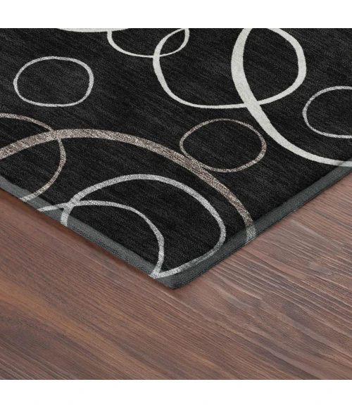 Addison Mayfield Black AMF2408 - 8ft. Round Rug