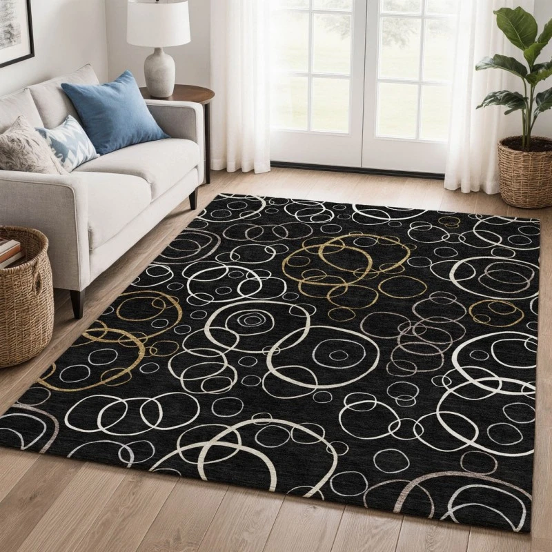 Addison Mayfield Black AMF2408 5ft. x 7ft. 6in. Rect. Rug