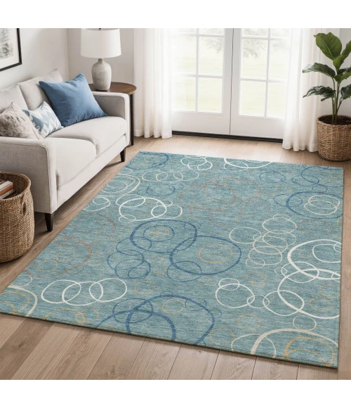 Addison Mayfield Teal AMF2408 8ft. x 10ft. Rect. Rug