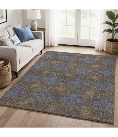 Addison Mayfield Brown AMF2410 - 8ft. Round Rug