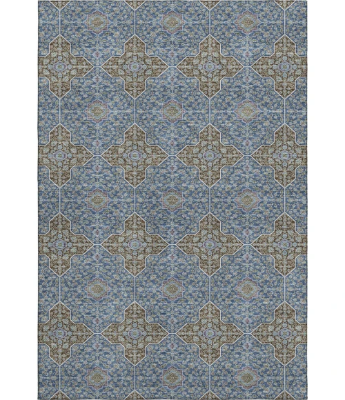 Addison Mayfield Blue AMF2410 - 8ft. Round Rug