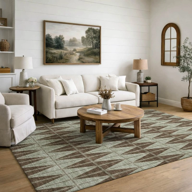 Addison Mayfield Brown AMF2415 - 8ft. Round Rug
