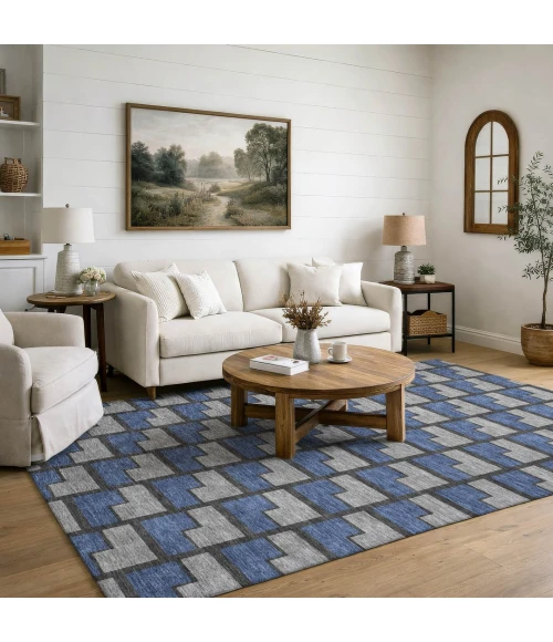 Addison Mayfield Blue AMF2416 8ft. x 10ft. Rect. Rug