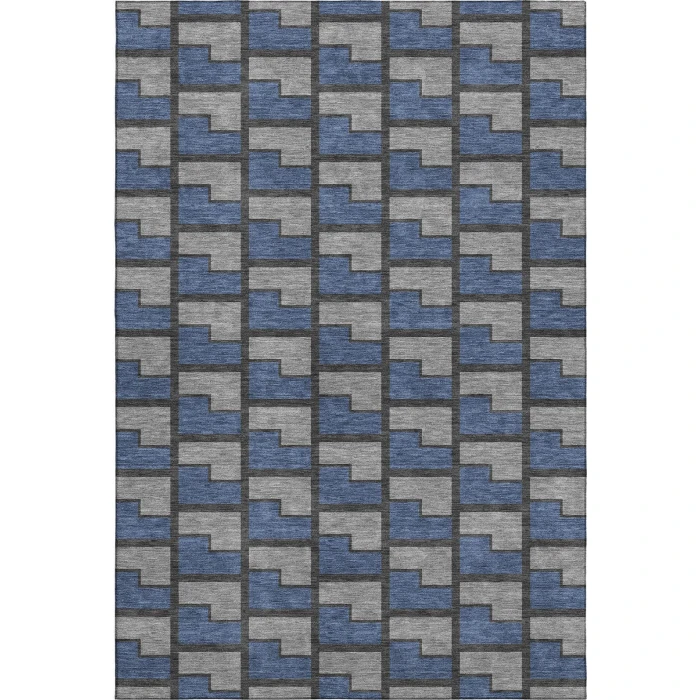 Addison Mayfield Blue AMF2416 - 8ft. Round Rug