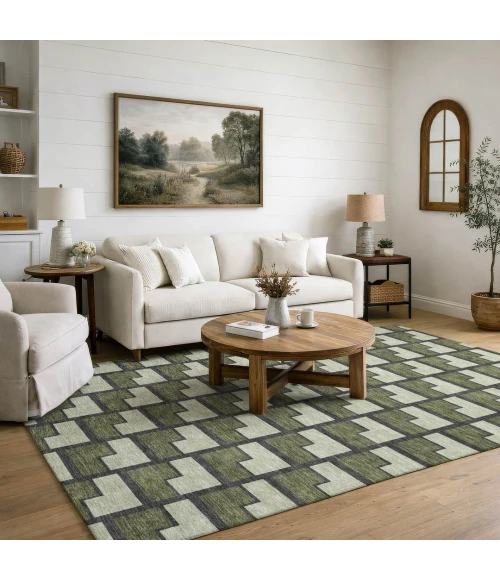 Addison Mayfield Green AMF2416 8ft. x 10ft. Rect. Rug