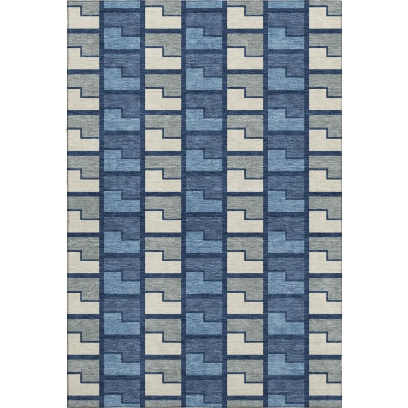 Addison Mayfield Blue AMF2417 - 8ft. Round Rug