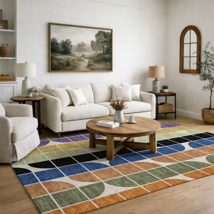 Addison Mayfield Blue AMF2418 9ft. x 12ft. Rect. Rug