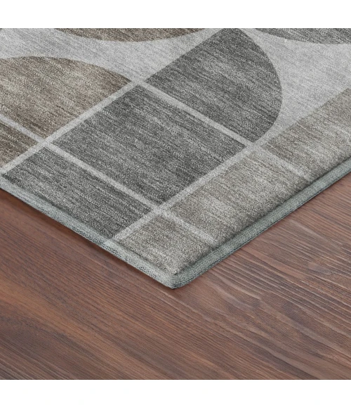 Addison Mayfield Gray AMF2418 - 8ft. Round Rug