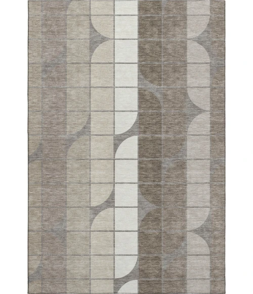 Addison Mayfield Brown AMF2418 - 8ft. Round Rug