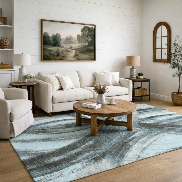 Addison Mayfield Teal AMF2421 5ft. x 7ft. 6in. Rect. Rug
