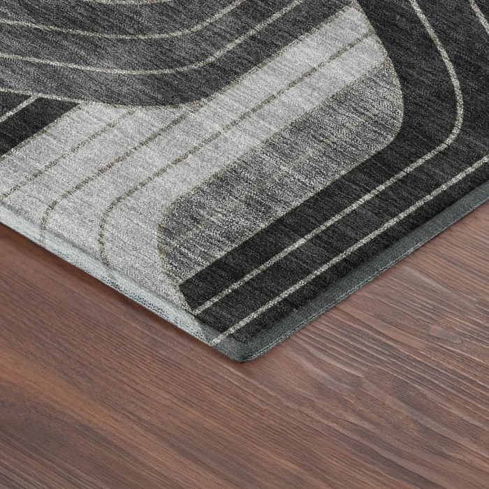 Addison Mayfield Black AMF2422 - 8ft. Round Rug