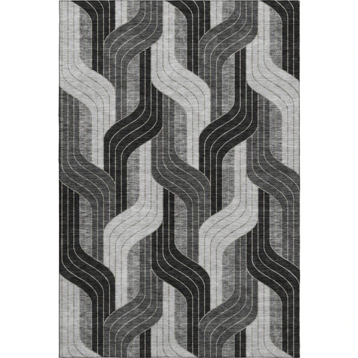 Addison Mayfield Black AMF2422 - 8ft. Round Rug