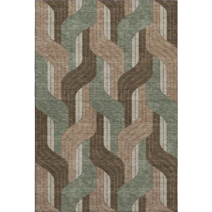 Addison Mayfield Brown AMF2422 - 8ft. Round Rug