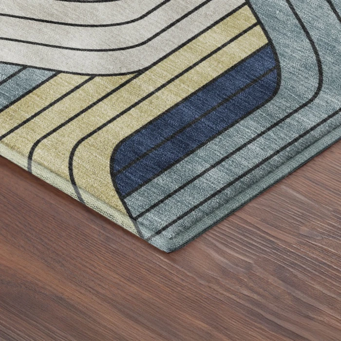 Addison Mayfield Teal AMF2422 - 8ft. Round Rug