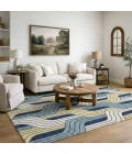 Addison Mayfield Teal AMF2422 - 8ft. Round Rug