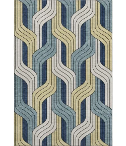 Addison Mayfield Teal AMF2422 - 8ft. Round Rug