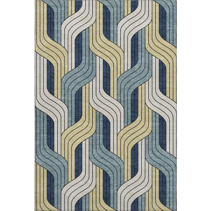 Addison Mayfield Teal AMF2422 - 8ft. Round Rug