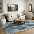 Addison Mayfield Teal AMF2424 - 8ft. Round Rug