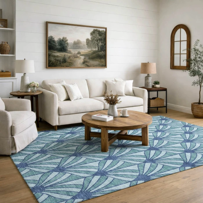 Addison Mayfield Teal AMF2426 2ft. 3in. x 7ft. 6in. Rect. Rug