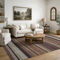 Addison Mayfield Orange AMF2427 - 8ft. Round Rug