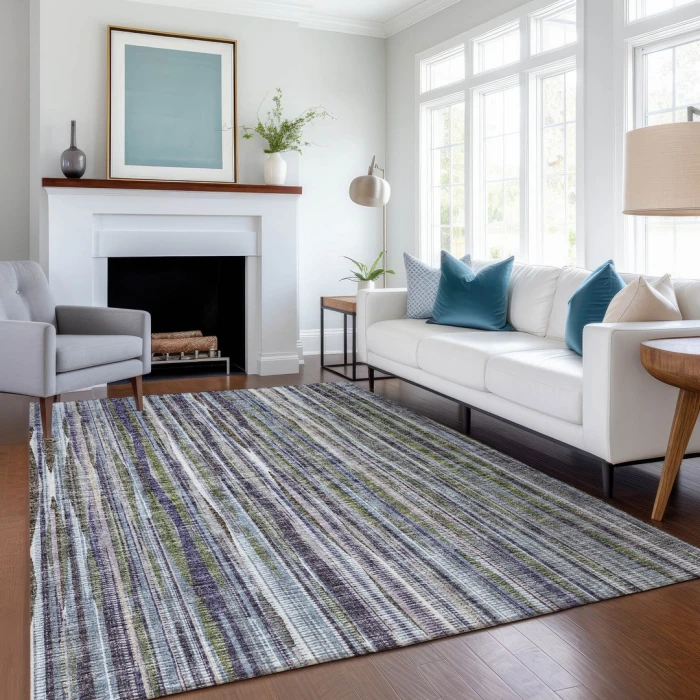 Addison Mayfield Purple AMF31 - 8ft. Round Rug