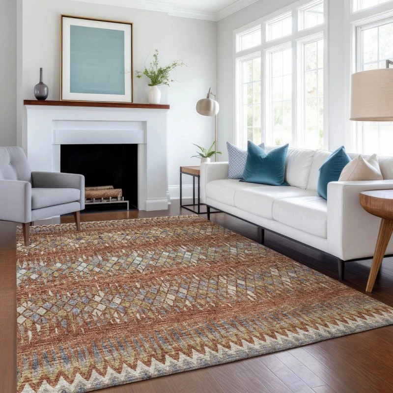 Addison Mayfield Paprika AMF38 - 8ft. Round Rug
