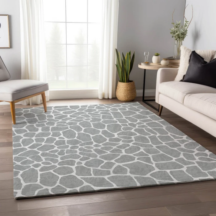 Addison Mayfield Gray AMF45 - 8ft. Round Rug