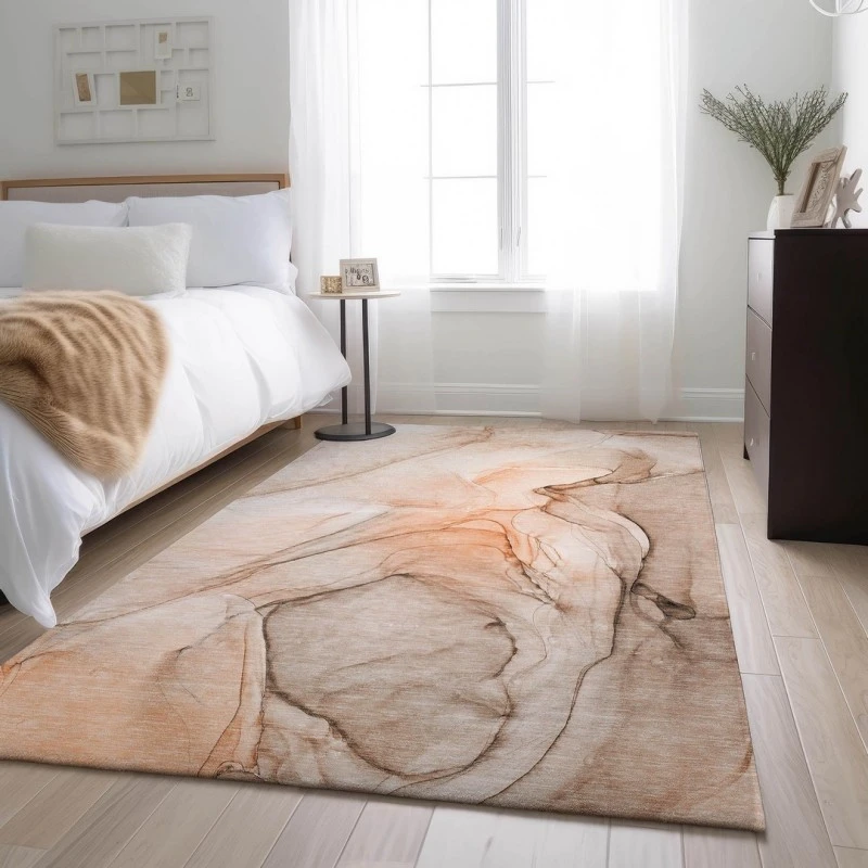 Addison Mayfield Orange AMF502 - 8ft. Round Rug