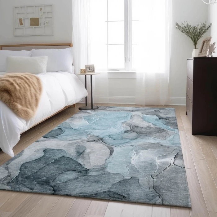 Addison Mayfield Teal AMF504 - 8ft. Round Rug
