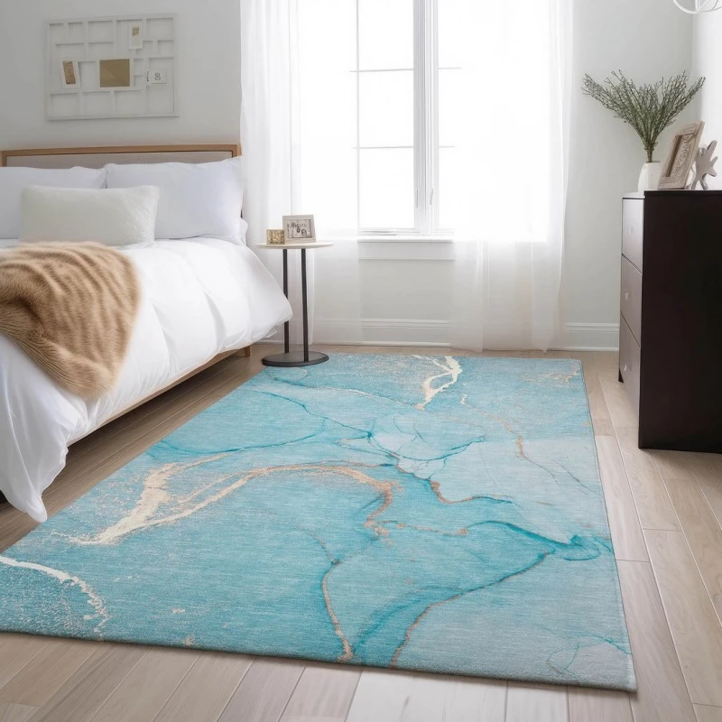 Addison Mayfield Teal AMF510 - 8ft. Round Rug