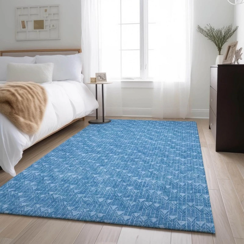 Addison Mayfield Blue AMF514 - 8ft. Round Rug