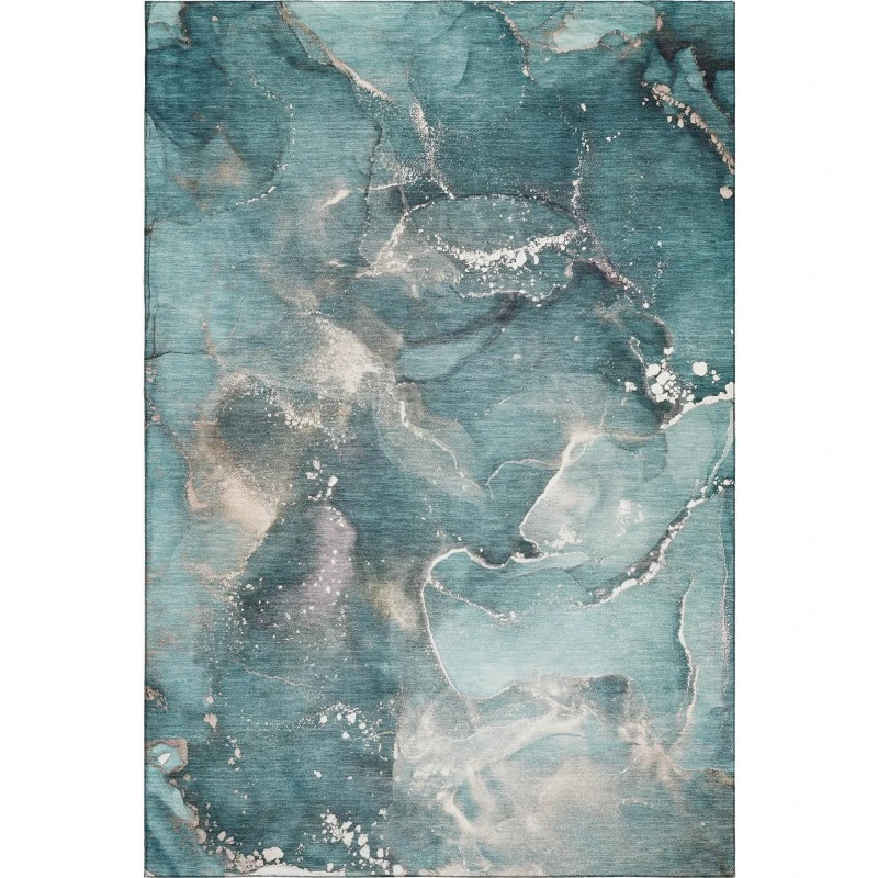 Addison Mayfield Teal AMF518 - 8ft. Round Rug