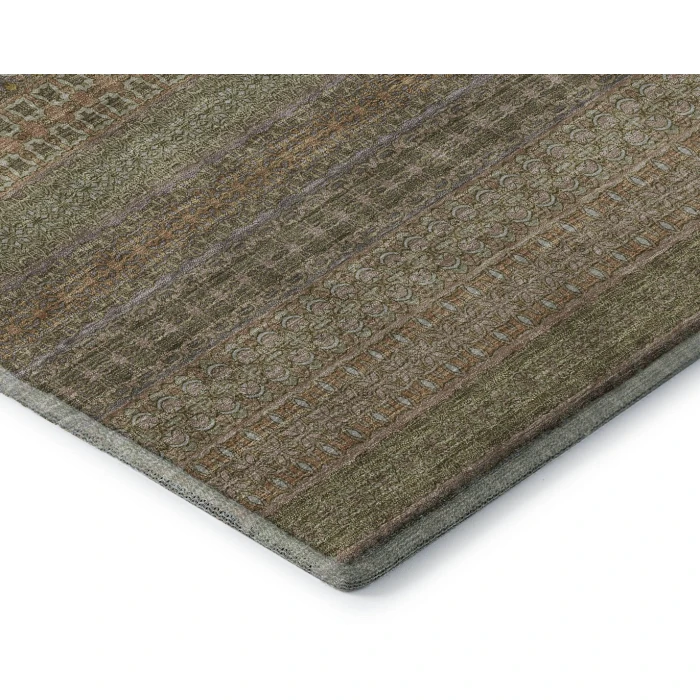 Addison Mayfield Brown AMF527 - 8ft. Round Rug