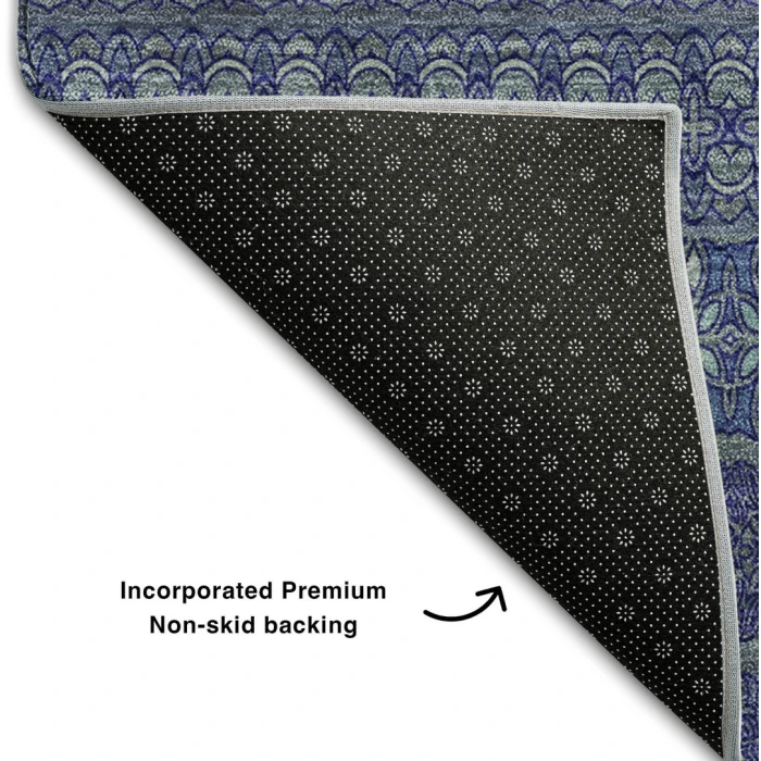 Addison Mayfield Blue AMF527 - 8ft. Round Rug