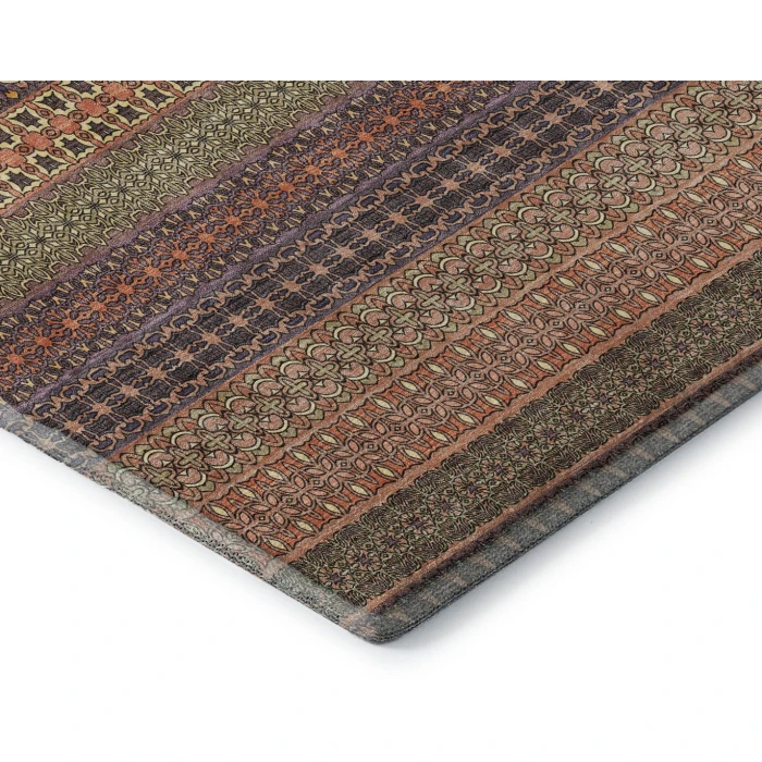 Addison Mayfield Orange AMF527 - 8ft. Round Rug