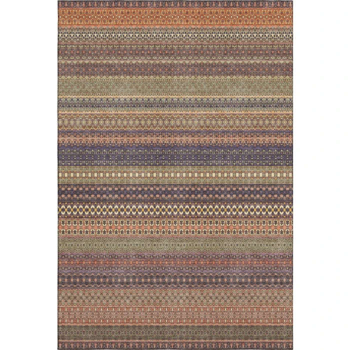 Addison Mayfield Orange AMF527 - 8ft. Round Rug