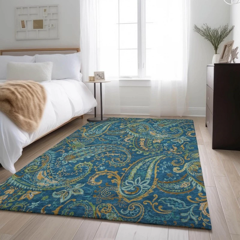 Addison Mayfield Blue AMF533 - 8ft. Round Rug