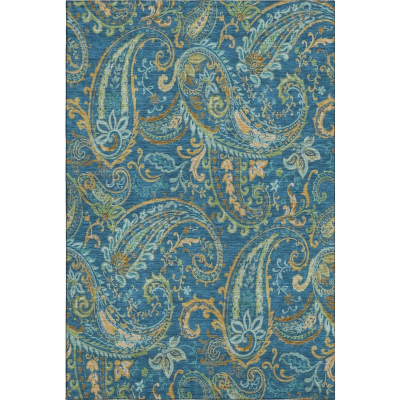 Addison Mayfield Blue AMF533 - 8ft. Round Rug