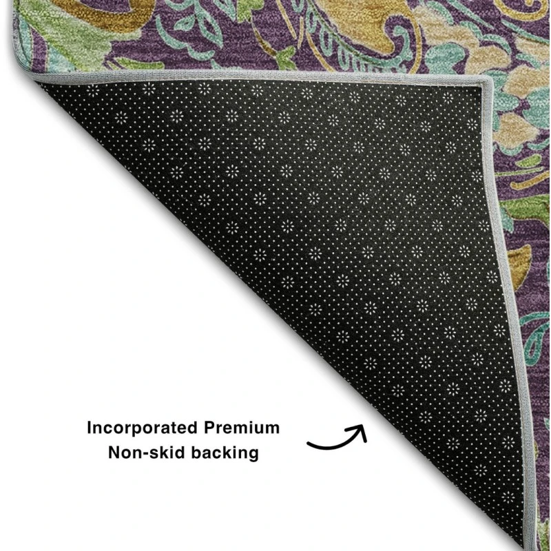 Addison Mayfield Purple AMF533 - 8ft. Round Rug