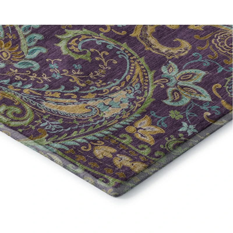 Addison Mayfield Purple AMF533 - 8ft. Round Rug