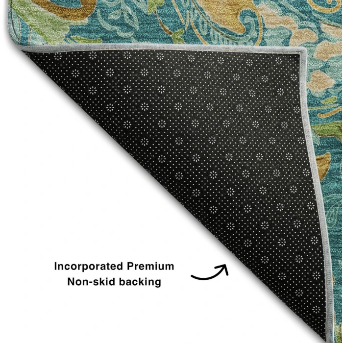 Addison Mayfield Teal AMF533 - 8ft. Round Rug