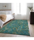 Addison Mayfield Teal AMF533 - 8ft. Round Rug