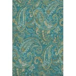 Addison Mayfield Teal AMF533 - 8ft. Round Rug